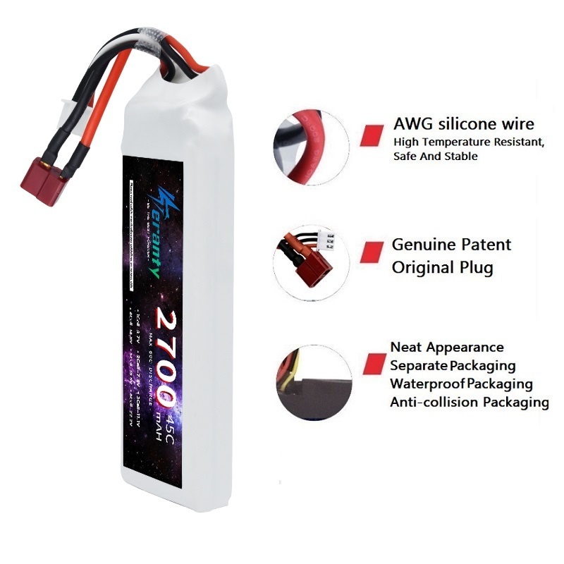 1/3PCS 2S 7.4V Lipo Battery 27 - огляд і ціна Drone Racing Battery