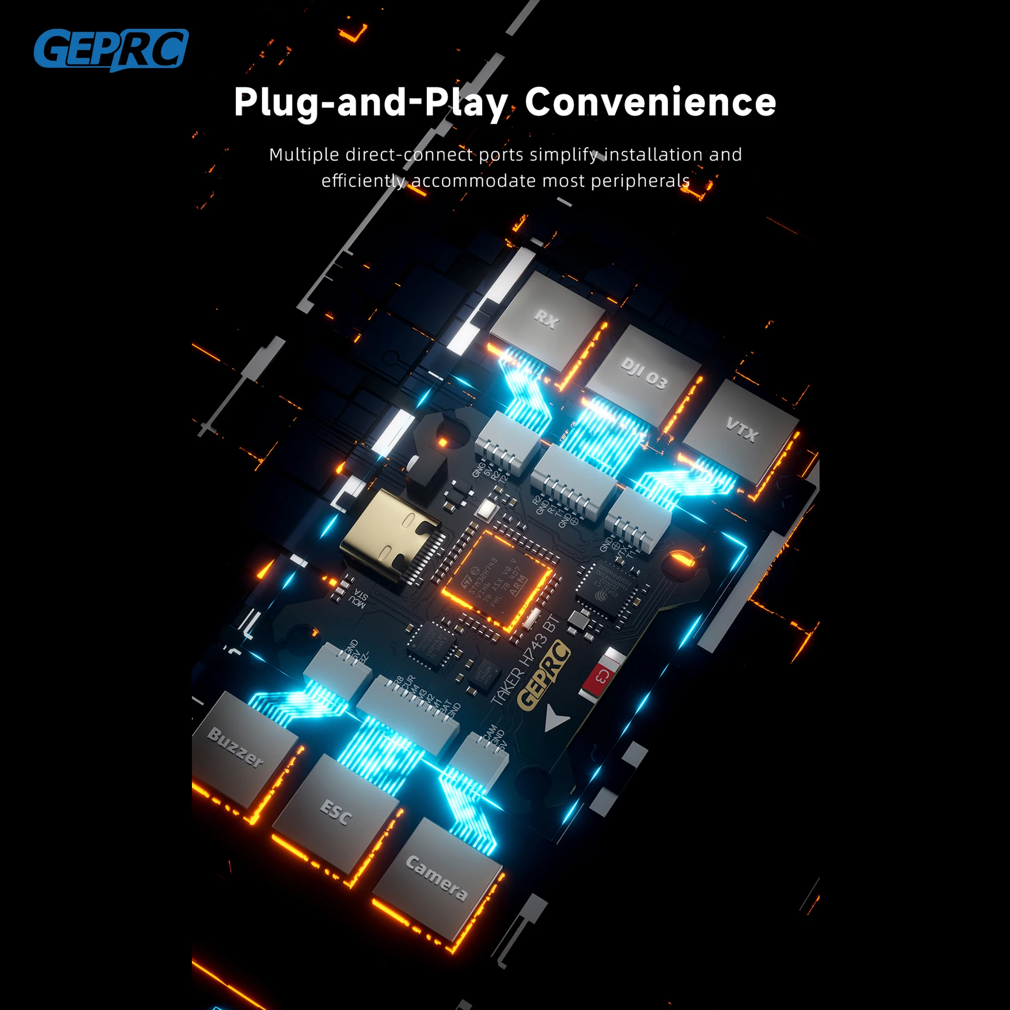 GEPRC TAKER H743 BT 32Bit 65A  - огляд і ціна Drone Racing Esc