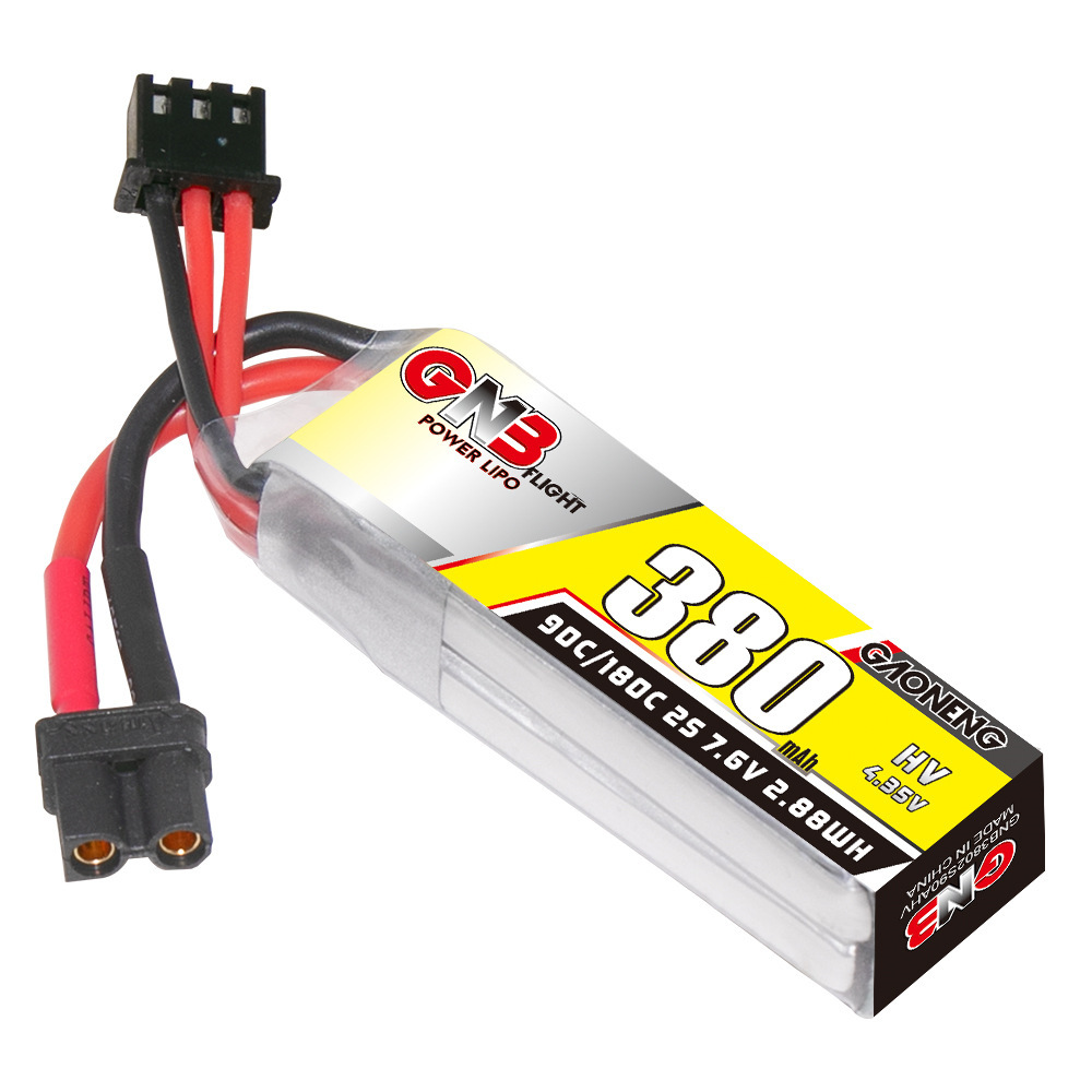 GNB 2S 7.6V 380mAh 90C/180C Li - огляд і ціна Drone Racing Battery