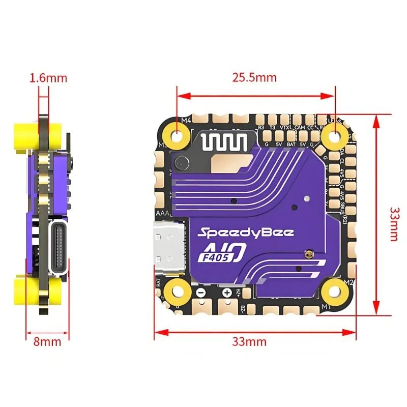 SpeedyBee F405 AIO Flight Cont - огляд і ціна Drone Racing Esc